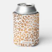 Golden Leopard Print Blikjeskoeler (Blikje Achterkant)