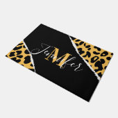 Golden Leopard Print Deurmat (Schuin)