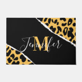 Golden Leopard Print Deurmat (Voorkant)