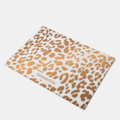 Golden Leopard Print Deurmat (Schuin)