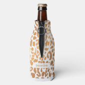 Golden Leopard Print Flesjeskoeler (Fles Achterkant)