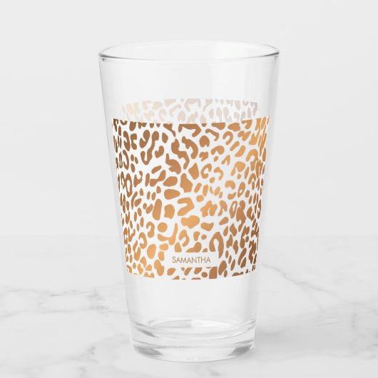Golden Leopard Print Glas (Achterkant)