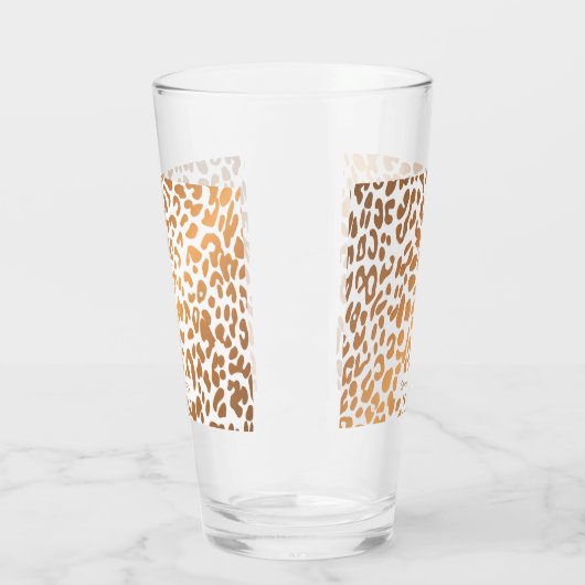 Golden Leopard Print Glas (Links)