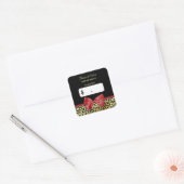 Golden Leopard print met roodbaarse Labels (Envelop)