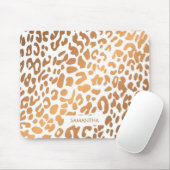 Golden Leopard Print Muismat (Met muis)