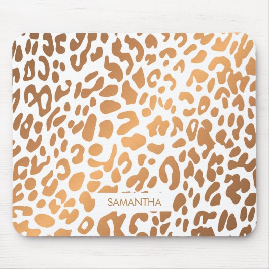 Golden Leopard Print Muismat (Voorkant)