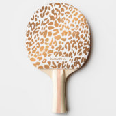 Golden Leopard Print Tafeltennisbatje (Achterkant)