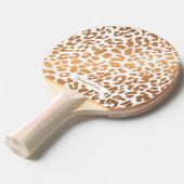 Golden Leopard Print Tafeltennisbatje (Voorkant Gekanteld)