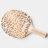 Golden Leopard Print Tafeltennisbatje (Zijkant)