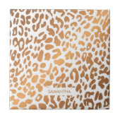 Golden Leopard Print Tegeltje (Voorkant)