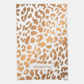 Golden Leopard Print Theedoek (Verticaal)