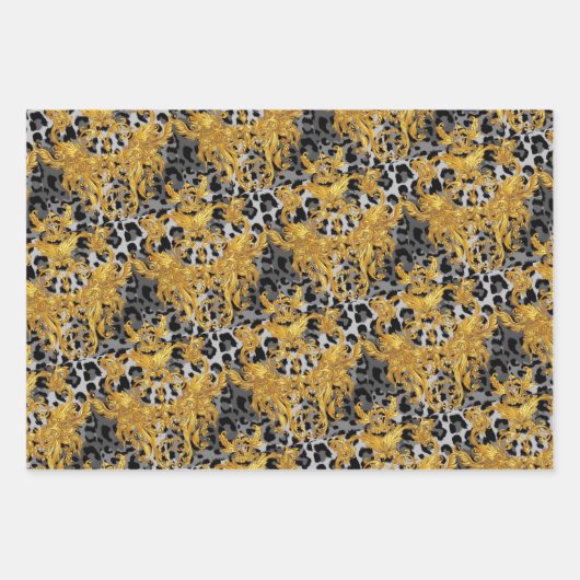 Golden Leopard Wrapping Paper (Voorkant 2)