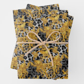 Golden Leopard Wrapping Paper (In situ)