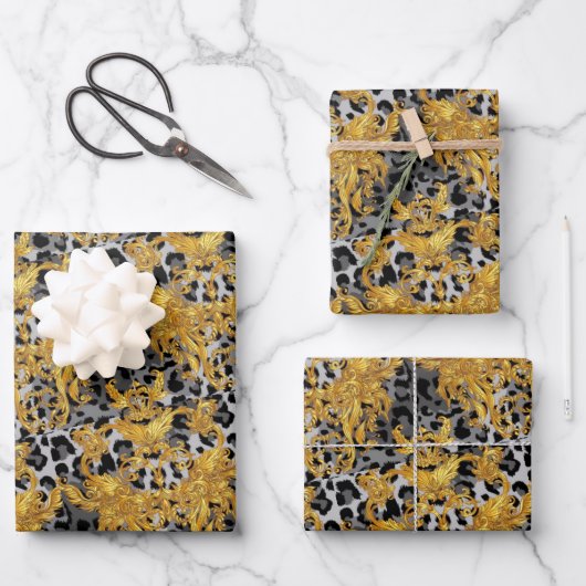 Golden Leopard Wrapping Paper (Voorkant)