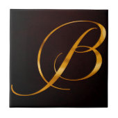 Golden letter B,  ontwerp Tegeltje (Voorkant)