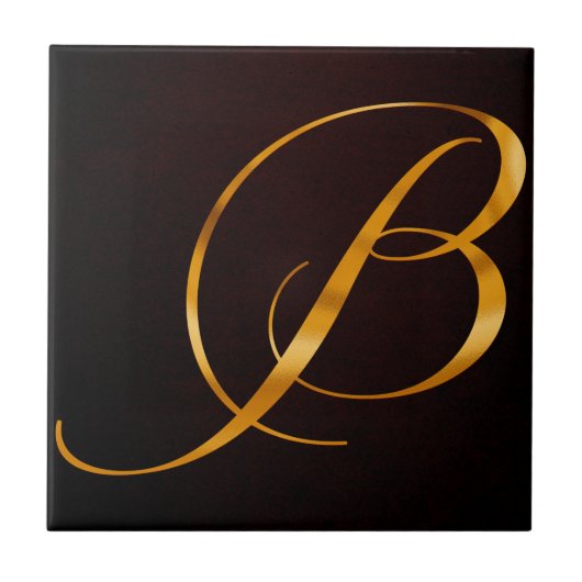 Golden letter B,  ontwerp Tegeltje (Voorkant)
