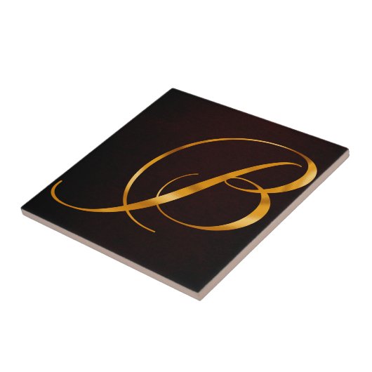 Golden letter B,  ontwerp Tegeltje (Zijkant)