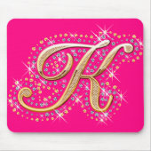 Golden Letter K - Mousepad Muismat (Voorkant)