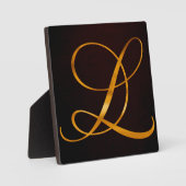 Golden letter L in de ontwerpvlakte Fotoplaat (Voorkant)
