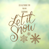 Golden letters sneeuwkerstspreuk raamsticker (Vel 3)