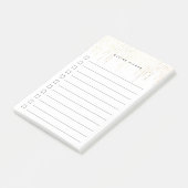 Golden Lichten die zijn gepersonaliseerd om Lijst Post-it® Notes (Schuin)