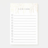 Golden Lichten die zijn gepersonaliseerd om Lijst Post-it® Notes (Voorkant)