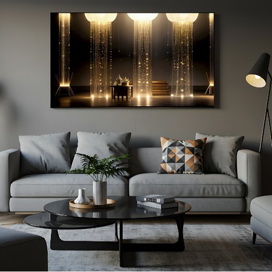 Golden Light Curtain Poster