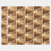 "Golden Light Design" Fleece Deken (Voorkant (Horizontaal))