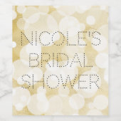 Golden Light Gold Glam Modern Party Wine Labels Wijn Etiket (Enkel label)