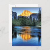 Golden Light op Half Dome Briefkaart (Voorkant / Achterkant)