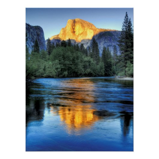 Golden Light op Half Dome Perfect Poster (Voorkant)