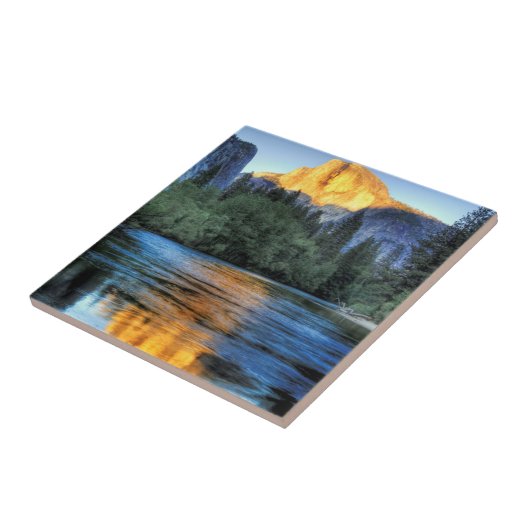 Golden Light op Half Dome Tegeltje (Zijkant)