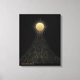 Golden Light Path Celestial Art Canvas Gift Afdruk