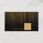Golden Light Shower op Black Place Cards Plaatskaartje (Achterkant)