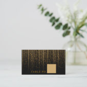 Golden Light Shower op Black Place Cards Plaatskaartje (Staand voorkant)