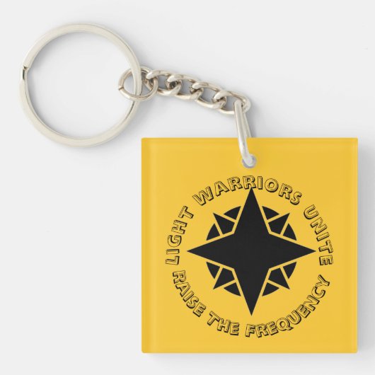 Golden Light Warriors Unite Acrylic Keychain (voorkant)