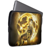 Golden Lighting Wolf Laptop Sleeve (Voorkant Rechts)