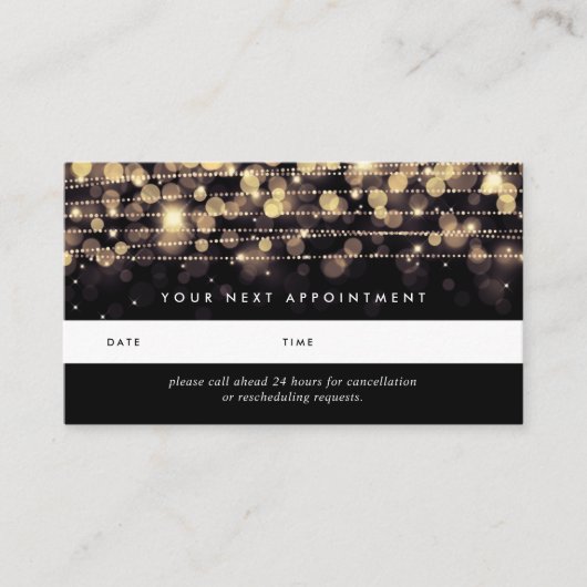 Golden Lights Appointkaarten Afsprakenkaartje (Voorkant)