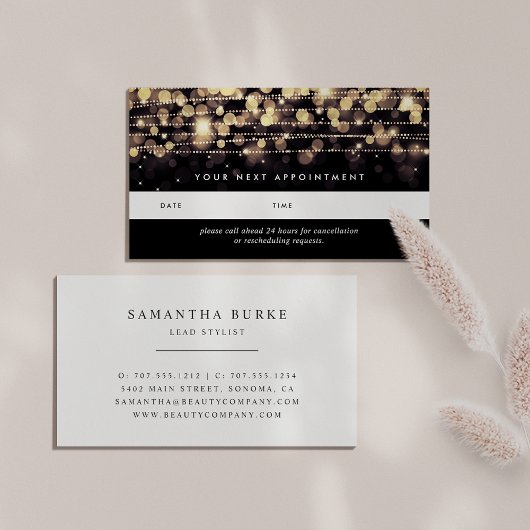 Golden Lights Appointkaarten Afsprakenkaartje