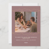 Golden Lights Bokeh kerstdag 2 Fotofeestdag Feestdagenkaart (Achterkant)