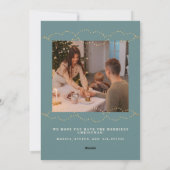 Golden Lights Bokeh kerstfoto Kaart (Achterkant)