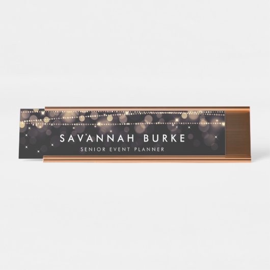 Golden Lights Bureau Naambordje (Voorkant)