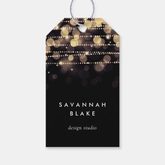 Golden Lights Cadeaulabel (Voorkant)