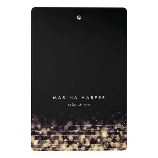 Golden Lights - Gepersonaliseerd Mini Klembord (Achterkant)