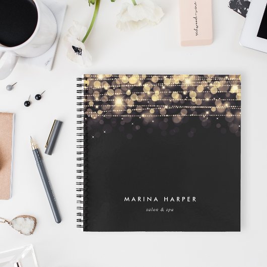 Golden Lights - Gepersonaliseerd Notitieboek