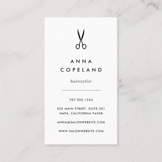 Golden Lights Haarstylist Visitekaartje (Achterkant)