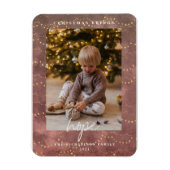 Golden Lights-kerstfotofeestkaart Magneet (Verticaal)