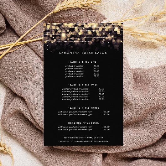 Golden Lights | Prijzen en diensten Flyer