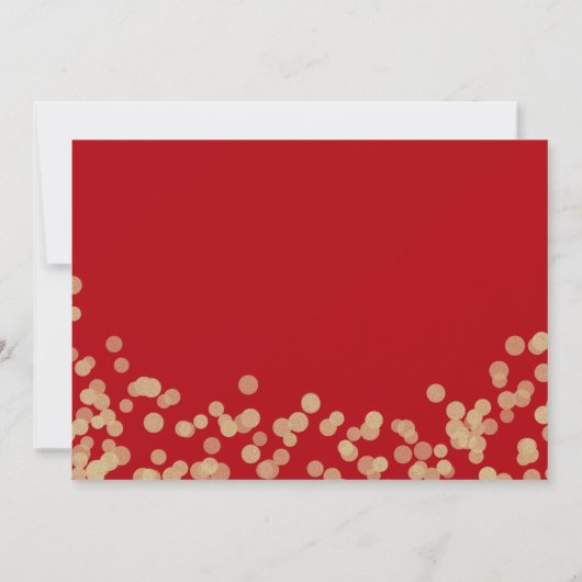 Golden Lights Red en Black Afstudeerder Fotouitnod Kaart (Achterkant)