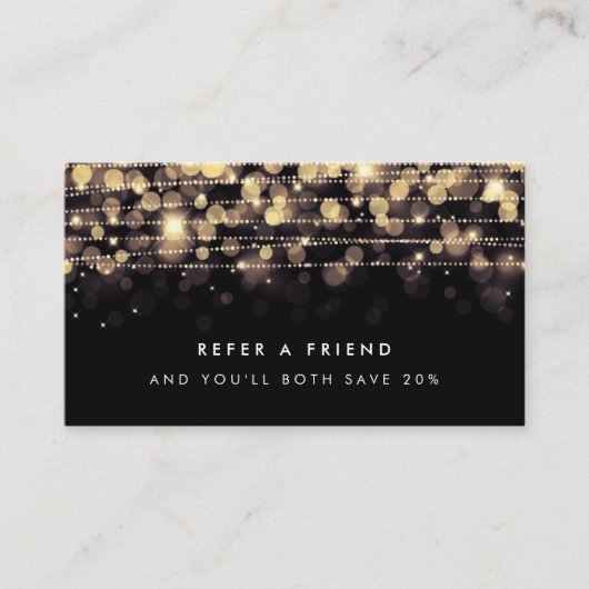 Golden Lights Referral-Kaart Aanbevelingskaartje (Voorkant)